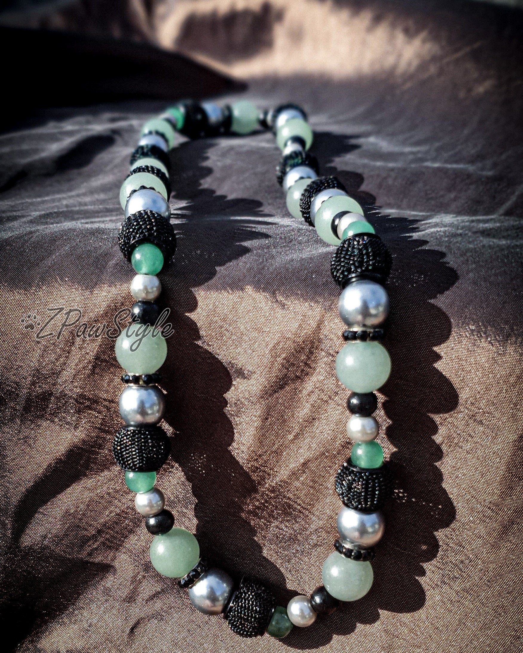 Beaded Necklace Collar Jewellery For Dogs Staffy Pitbull Etsy