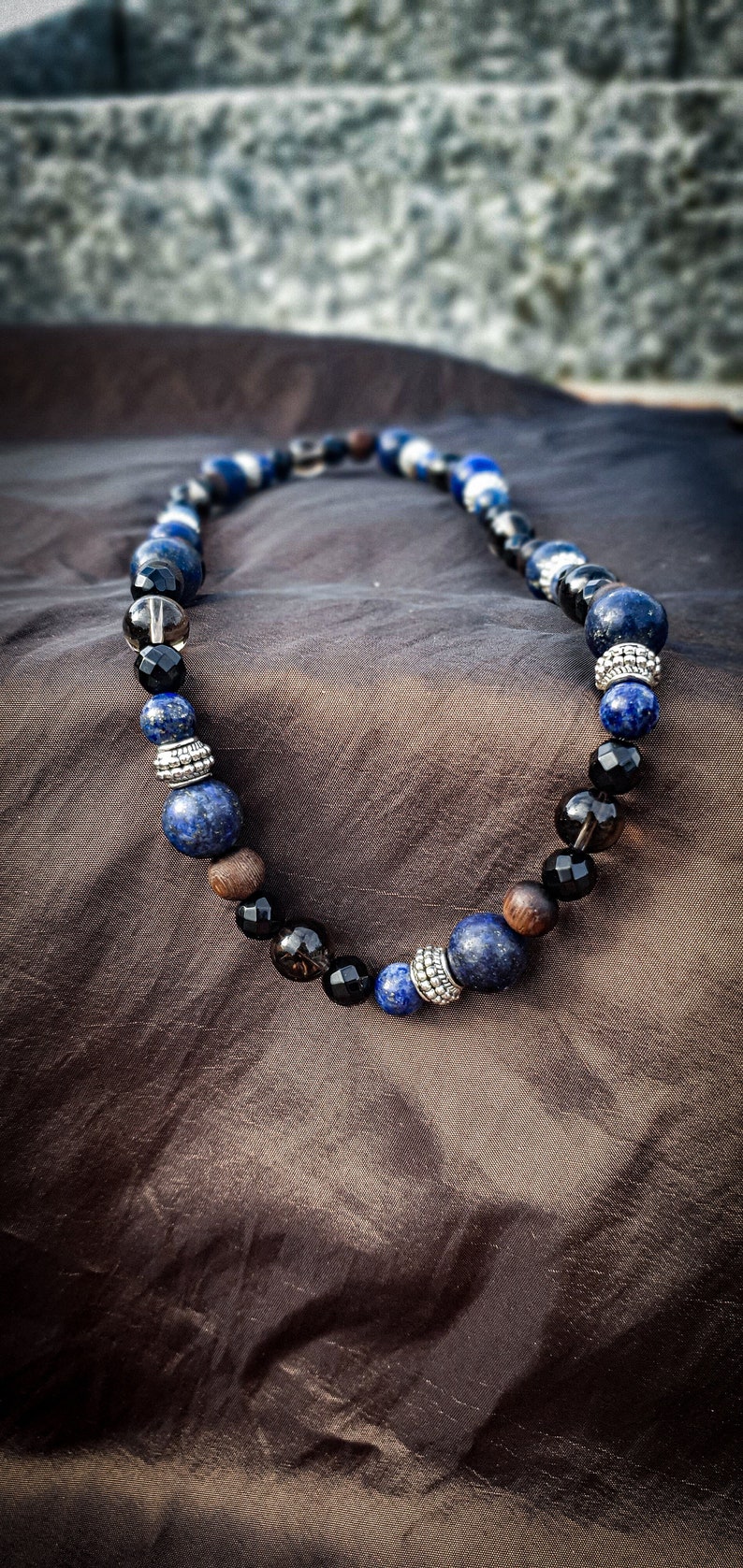 Beaded Necklace Collar Jewellery For Dogs Staffy Pitbull Amstaff Bully in Gemstones and Beads My Vitality
