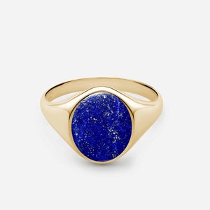 Mens Lapis Lazuli Ring, Lapis Signet ring, 925 Sterling silver Lapis Ring, Mens Pinky Ring, Gold lapis ring, Engraved Lapis ring