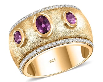 Vibrant Colorful Stone Cocktail Ring, Gold Byzantine Multi Gemstone Ring, Multi Stone Cluster Band, Luxury Rainbow Jewelry Gift for Women