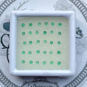2MM Natural Emerald Round Cabochon Loos Zambian Emerald JewellMaking Round Cabochon