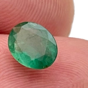 Natural Zambia Emerald Faceted Oval 0.70 Carats 7.50x5.7 MM  Genuine Emerald Oval shape Zambian Emerald Ring purpose