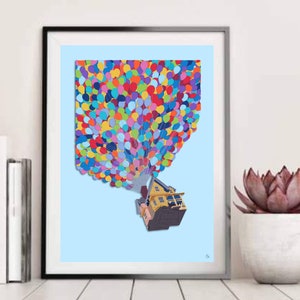 Impresión A4 / Disney / Pixar / Carl Fredrickson / Habitación infantil / Guardería / Impresión personalizada / Póster de película