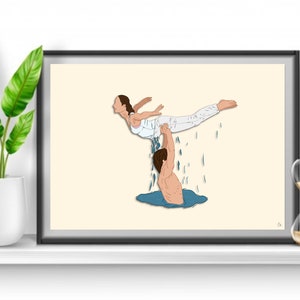 Dirty Dancing Print A4 | Patrick Swayze |  Jennifer Grey | 1980s Film | Custom Print | RomCom | Film Poster