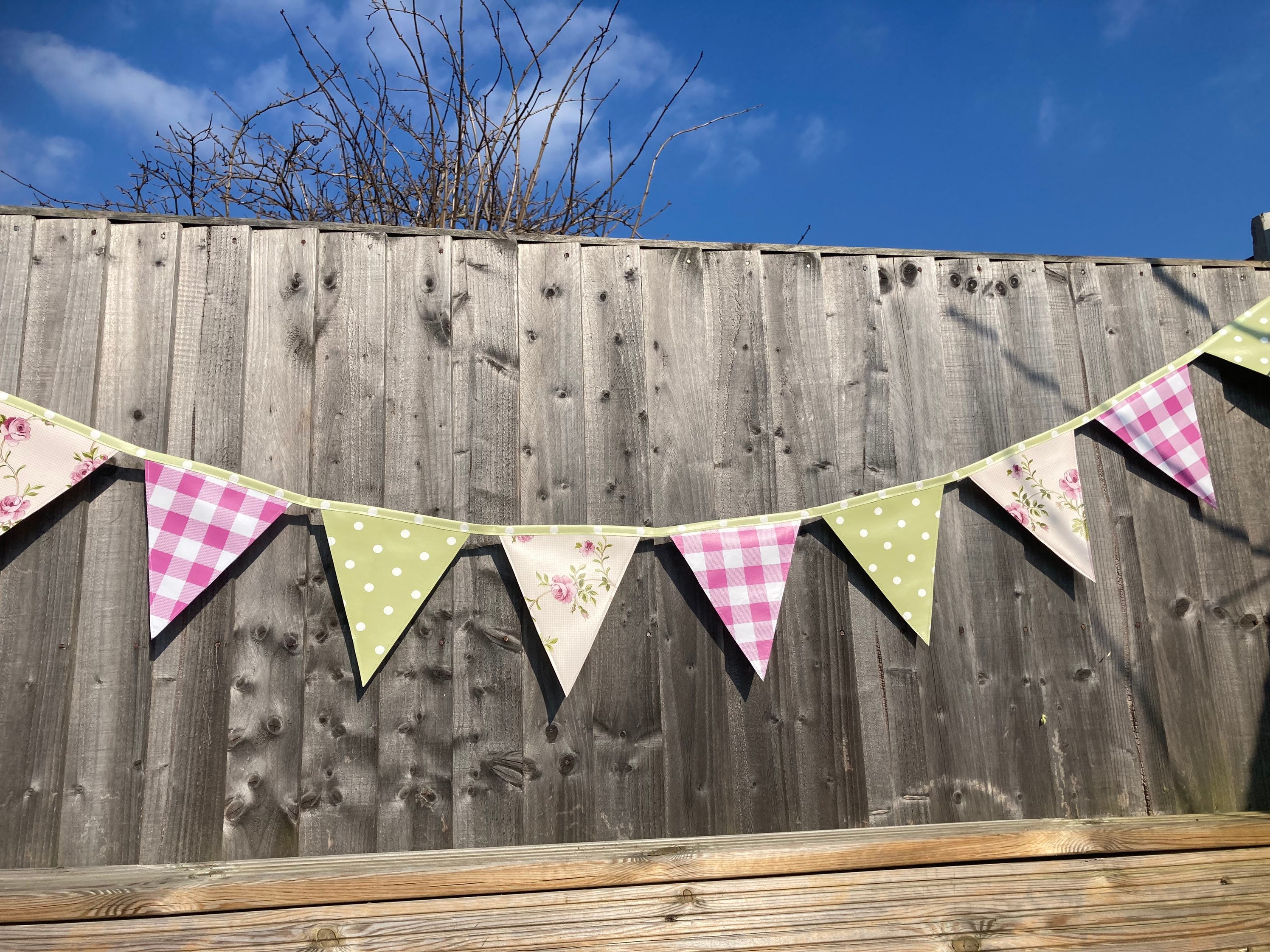Oilcloth Bunting/outdoor Bunting/ Garden Bunting/waterproof Etsy UK