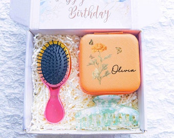 Birthday Gift Box - Birth Flower Jewelry Box - Friendship Gift Box - Women Gift Set - Mother's Day Gift - Hygge Gift Set - Gift For Her