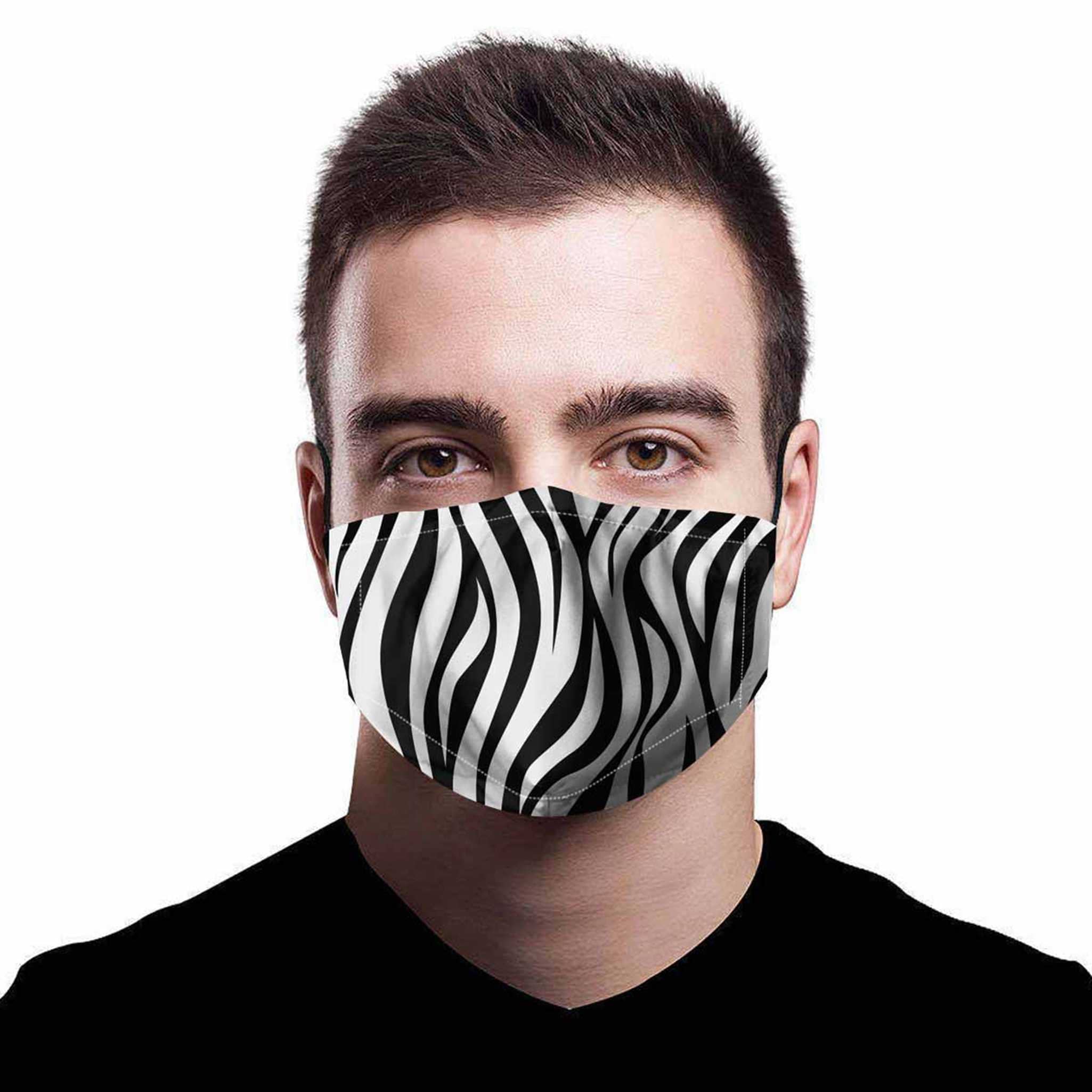 Zebra Print Mask Funny Face MaskWashable Face Mask Etsy