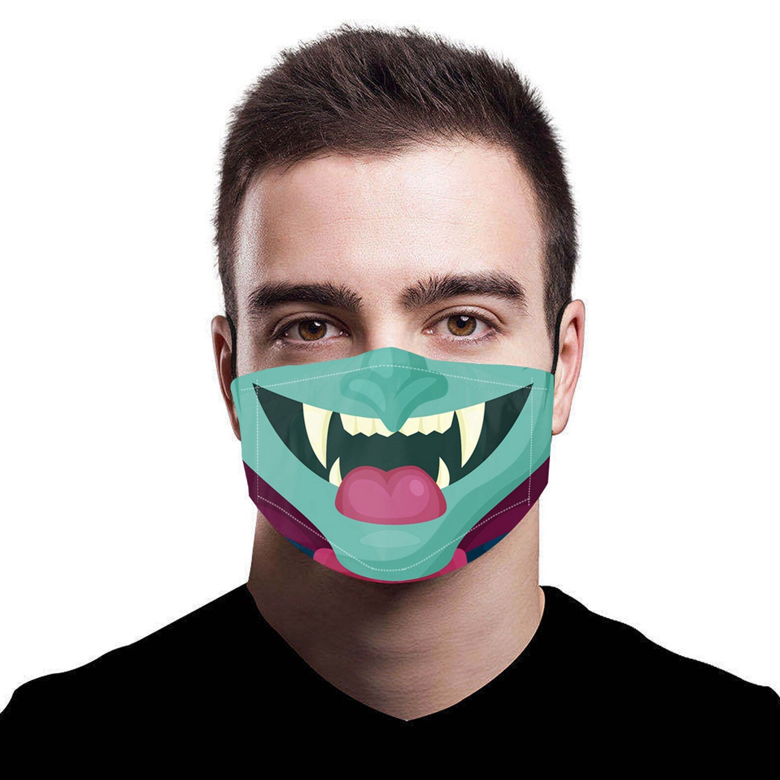 Vampire Teeth Face Mask Cover Adult Washable Reusable Etsy