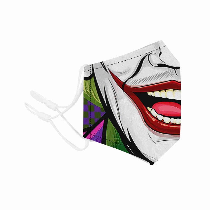 Comic JOKER Face Mask Unisex FaceMask Adult Face Etsy