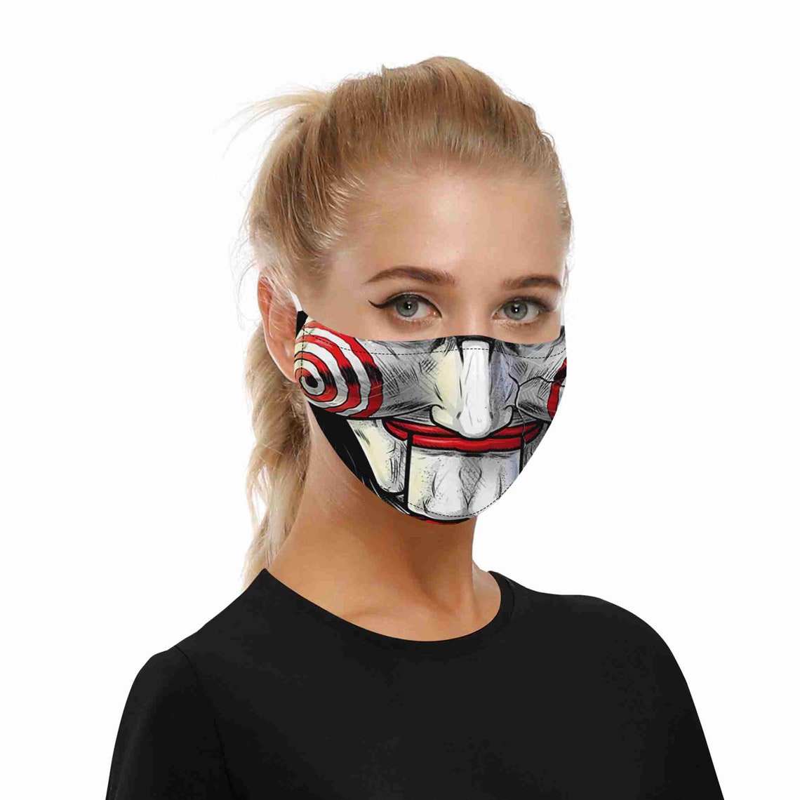 Jigsaw Face Mask Saw Movie Face Mask Horror Movie Face Mask Etsy