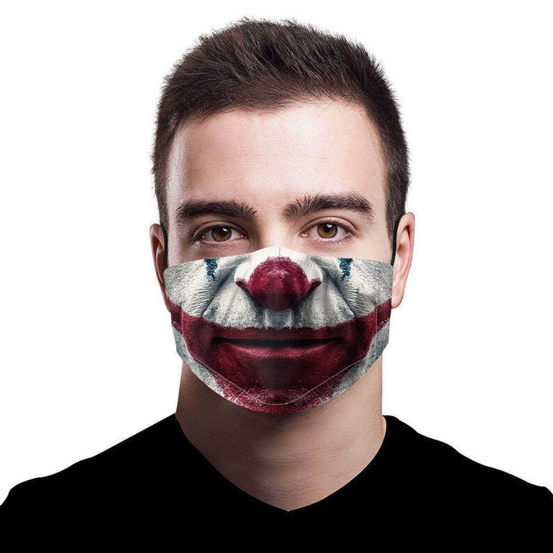 Joker Face Mask Washable Face Mask Fashion Cool Face Mask Etsy
