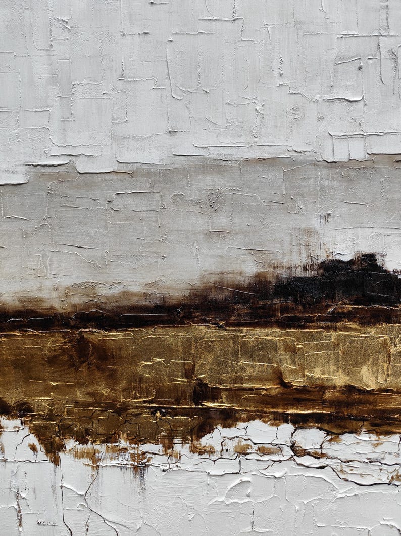 Original Wabi Sabi Abstract Painting, Large Neutral Wall Art With ...