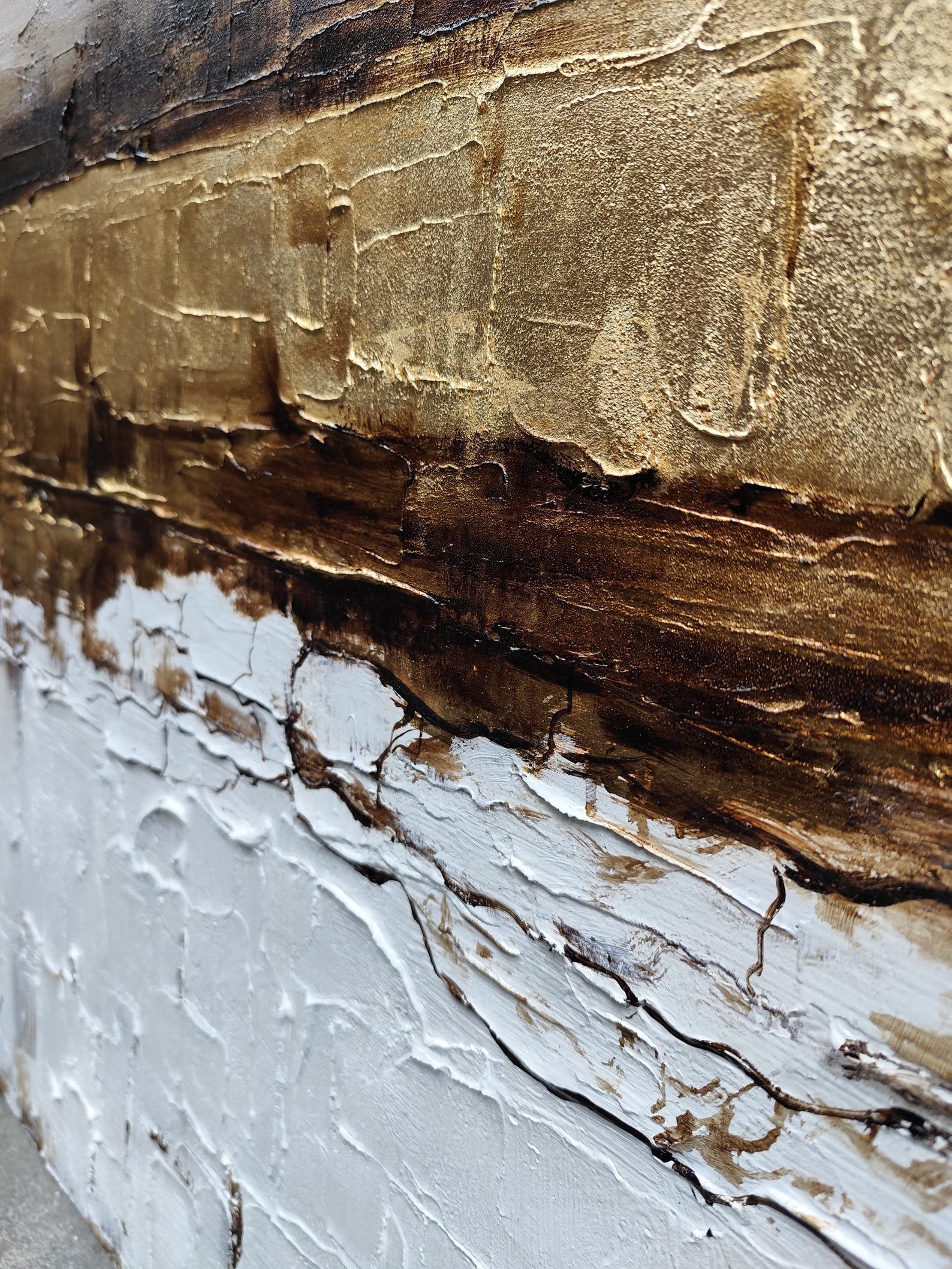 Original Wabi Sabi Abstract Painting, Large Neutral Wall Art With ...