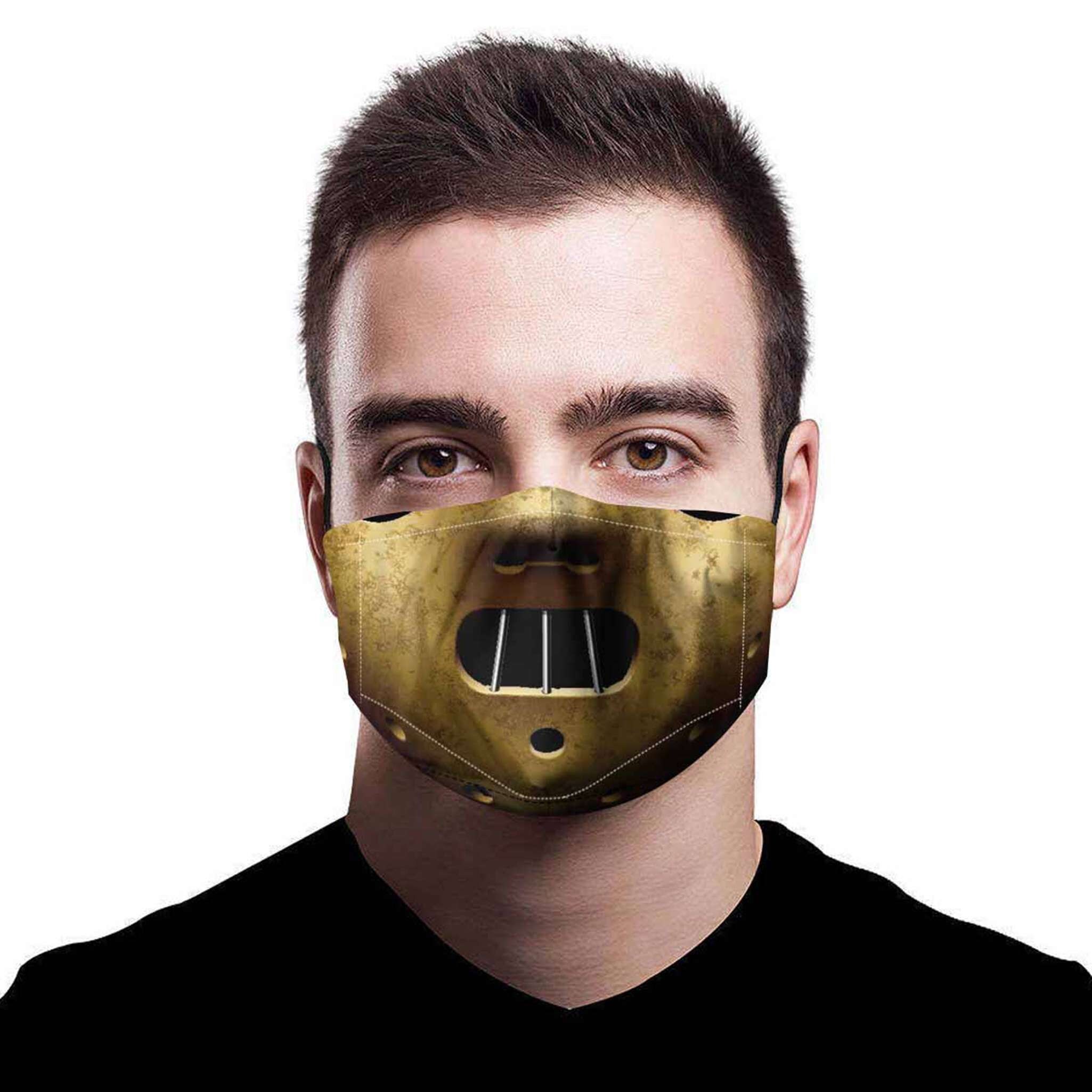 Gold Color Mask Funny Face Maskwashable Face Mask Reusable Etsy