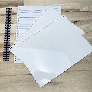 BLANK Sublimation 60 page Spiral Notebook Journal keeping letter paper Gloss Front and Back Cover Custom school notebook gift image 1