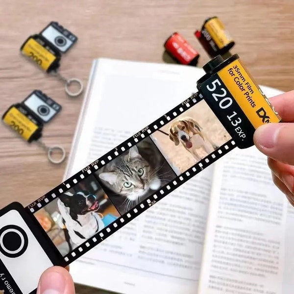 BLANK - Sublimation Camera roll keychain PET blanks double sided blanks Memory film