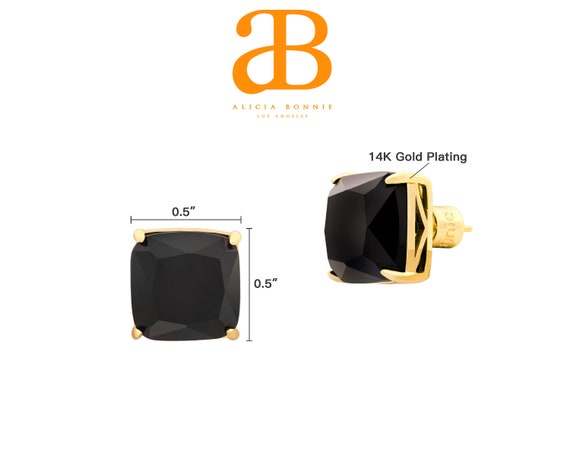 ピアス [BLACKMUSE] Square stone craft post Earrings il_fullxfull.4931782488_iep5.jpg