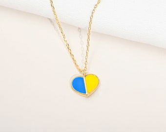 Handmade 24K Gold Plated Enamel Heart Pendant Necklace • Love • Heart Jewelry •  Handmade Jewelry • Alicia Bonnie