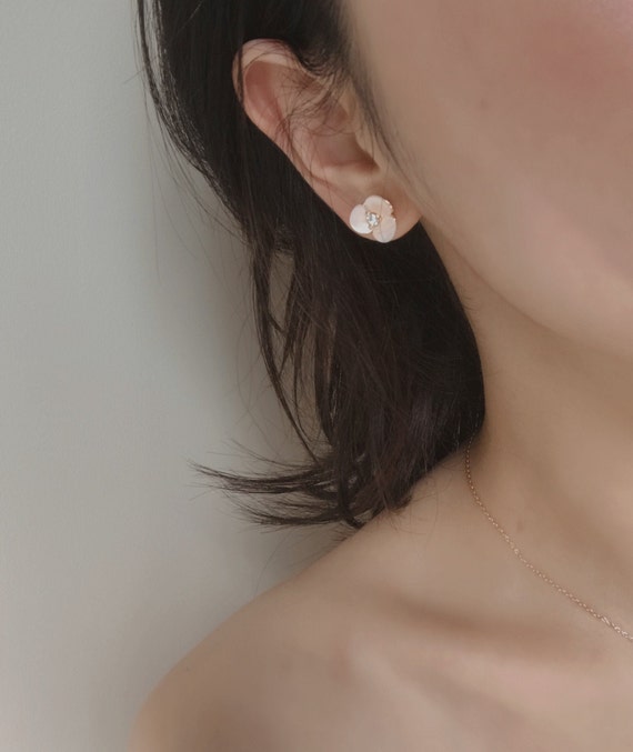Cubic zirconia shop pearl earrings