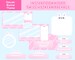Twitch Overlay Package | Pink Bunny Rabbit Theme | Kawaii Chat Box, Panel, Alert, Webcam, BRB, Starting Soon, Thanks for Watching, Animated 