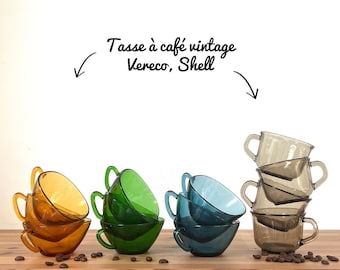 Various cups - vintage - Vereco - Shell - Other - glass