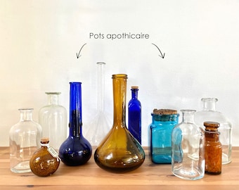 Pot type Apothecary in Glass - Vintage - retro