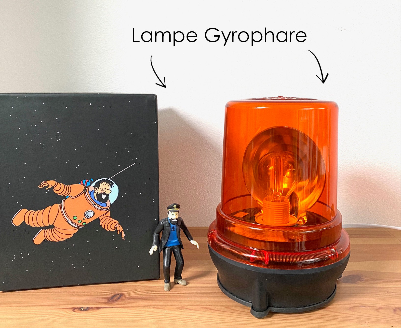 Lampe Gyrophare - Création Pièce Unique Récup