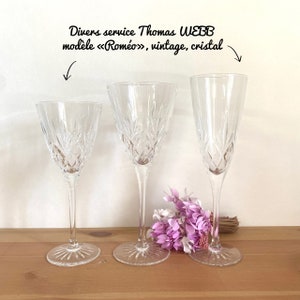 Various Thomas WEBB glassware sets - Crystal - Romeo model - Perfect condition - vintage - elegant