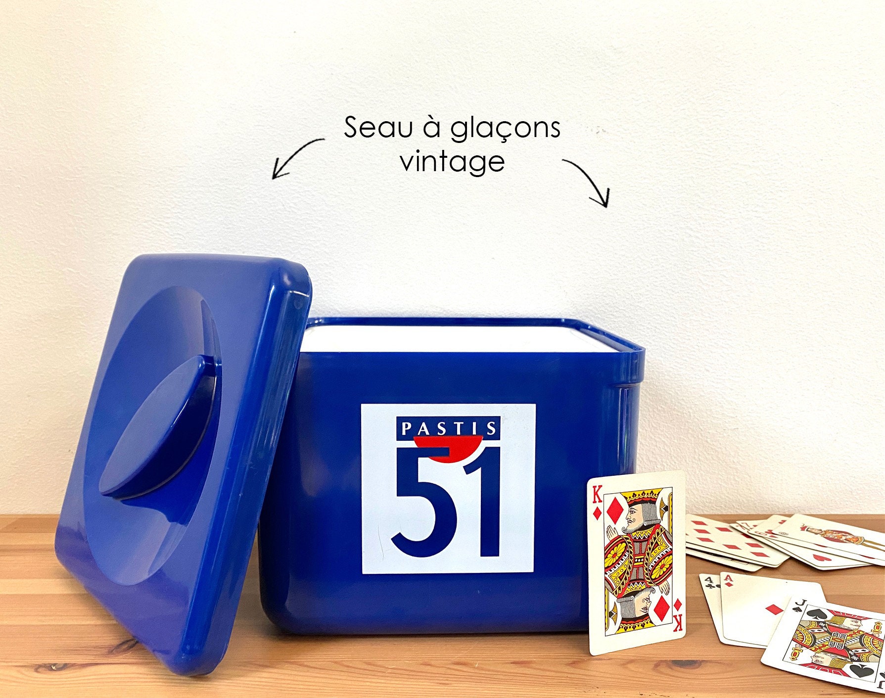 Seau à Glace - Seau Glaçons Pastis 51 Vintage Publicitaire en Bon État