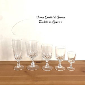 Bicchieri - vintage - Cristal d&#39;Arques - Cristalleria Arques - Louvre - calice da vino