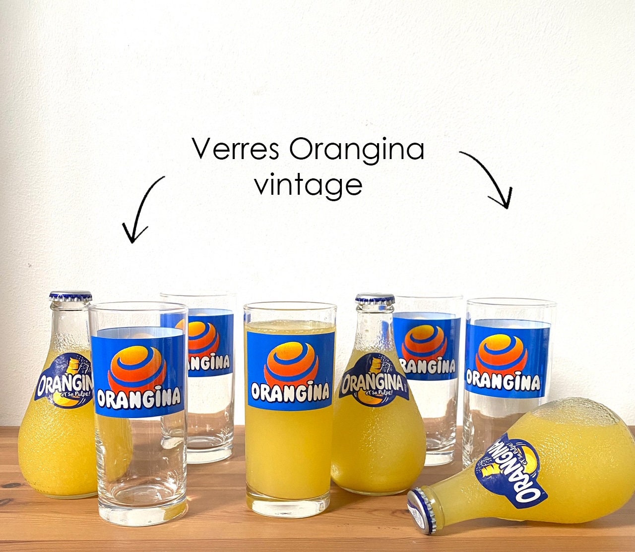 Verres Orangina - Vintage