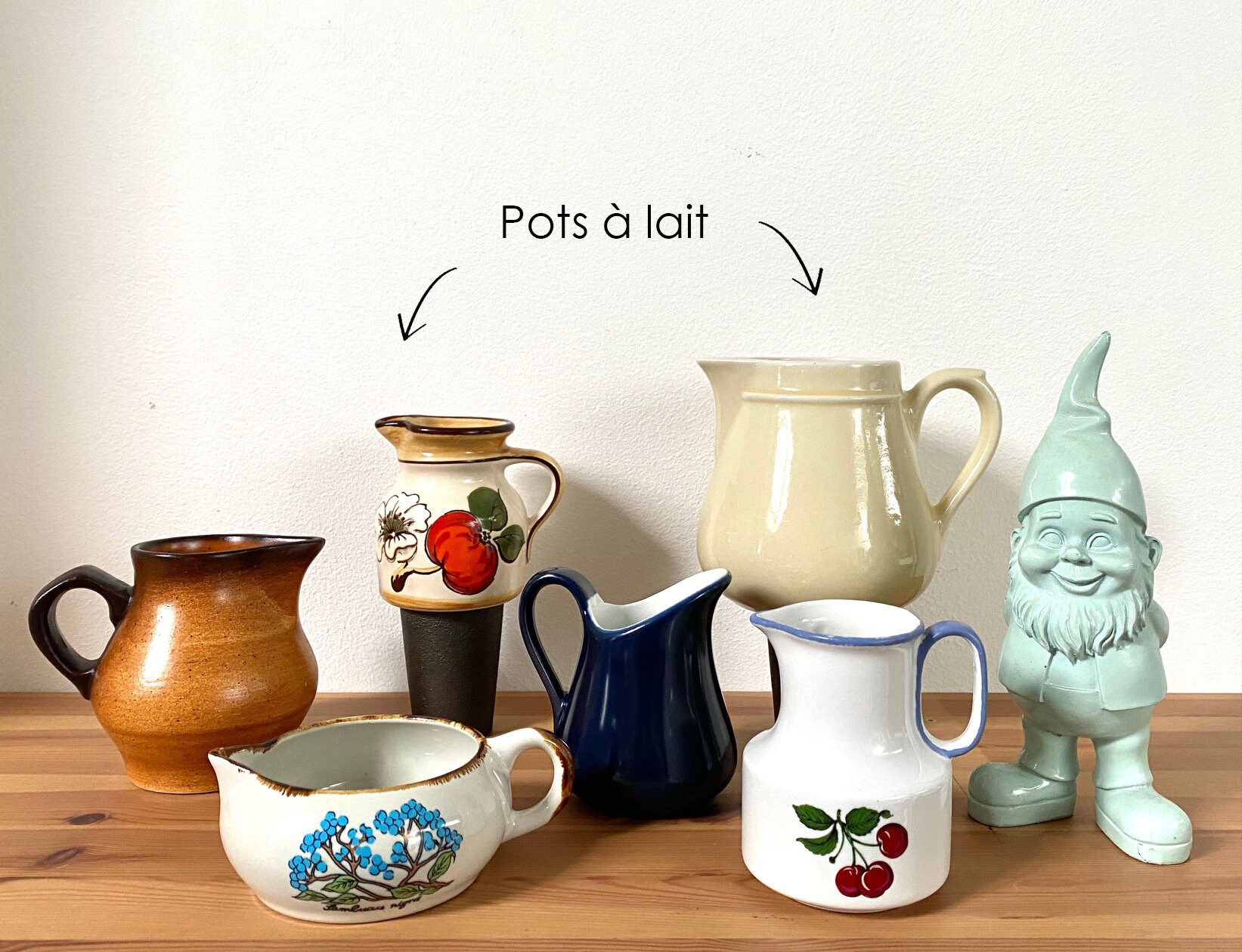 Petits Pots à Lait - Céramique Faïence Vintage