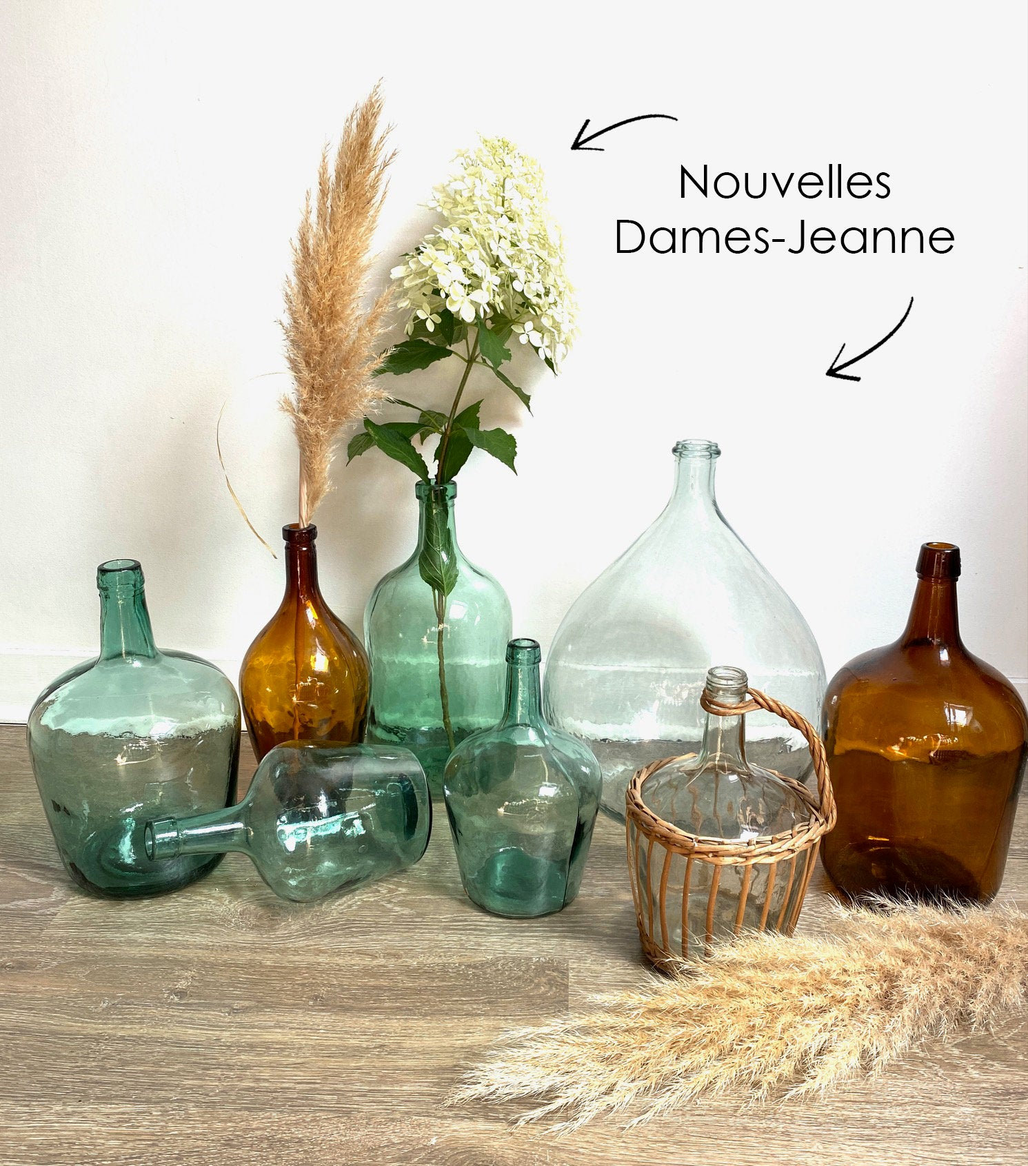 Dame-Jeanne Vintage - Différentes Tailles Dame Jeanne Rétro 100% Récup