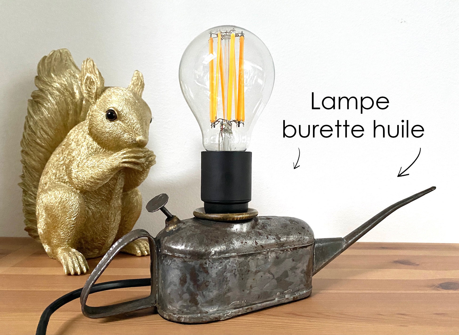 Lampe Burette Huile - Création Pièce Unique