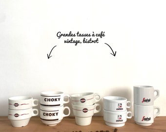 Coffee cup duo - long coffee - Vintage - Bistro