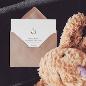 Carte haïku Nuit bébé