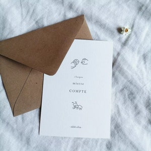 Carte petite pensée Miette