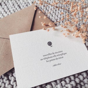 Carte haïku Tricot