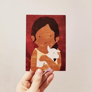 Carte couleurs Enfant agneau