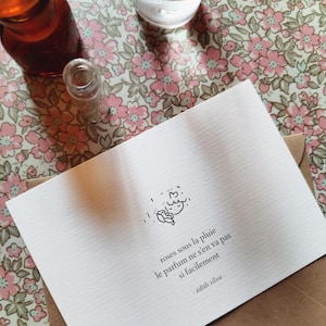 Carte haïku Parfum roses