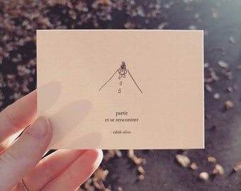 Carte petite pensée Partir