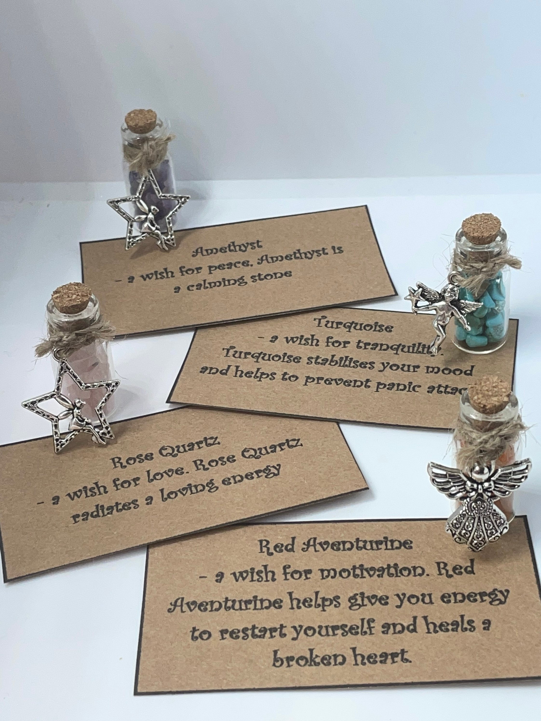 Fairy Crystal wish bottles 17 different gemstones Etsy