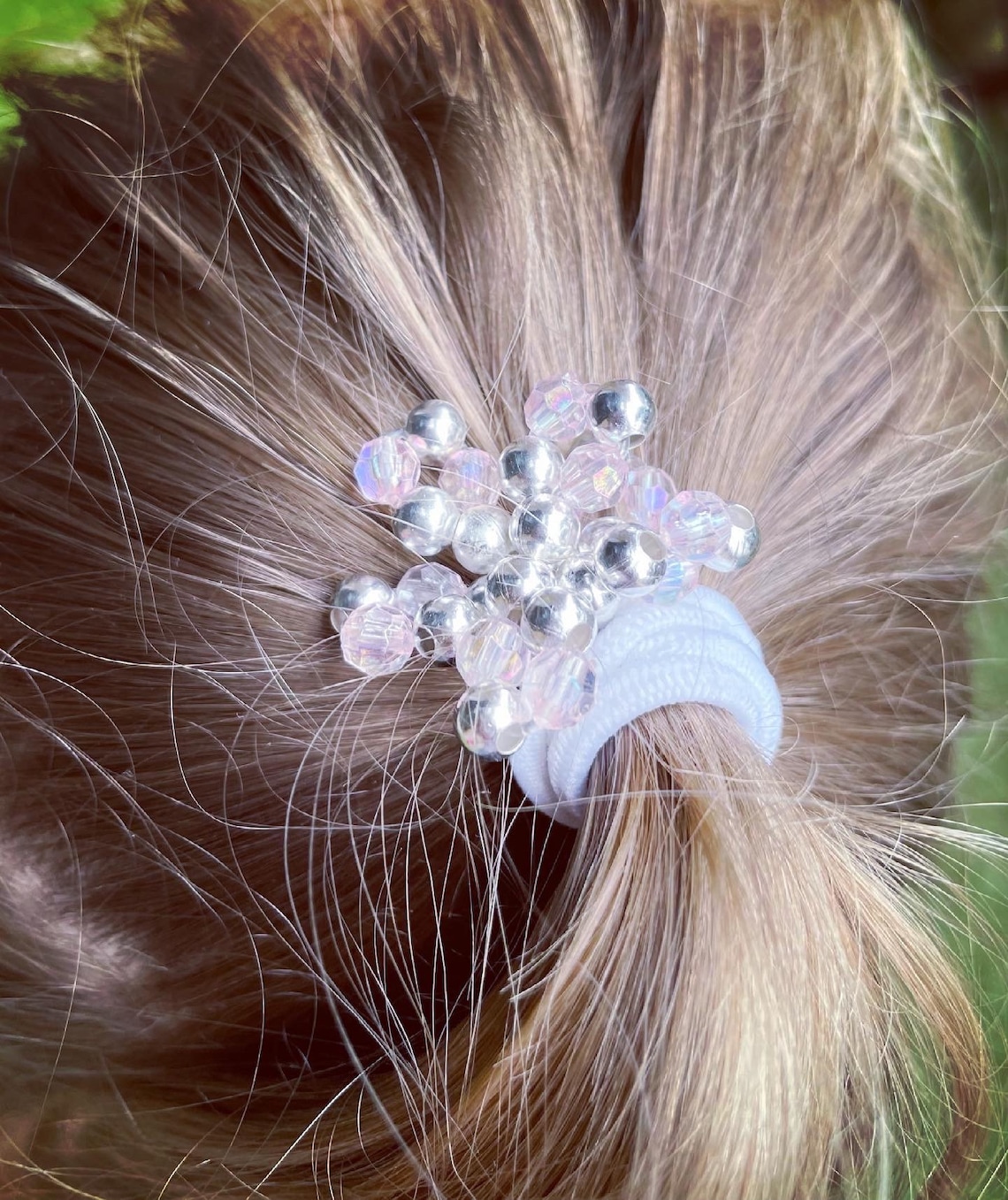 Crystal Beaded Hair Bobbles Snag Free Elastics Etsy UK