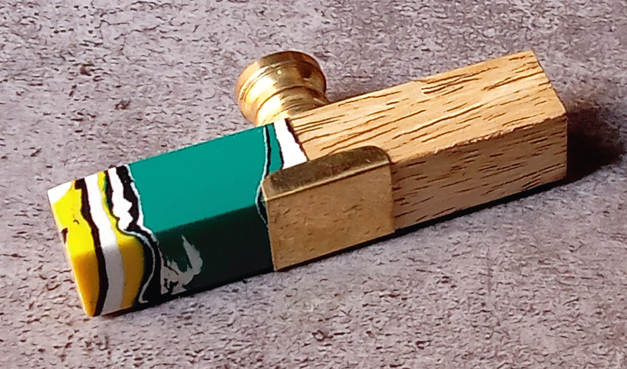 Tricolor Rectángulo Forma Resina Perillas de Madera Perilla | Etsy