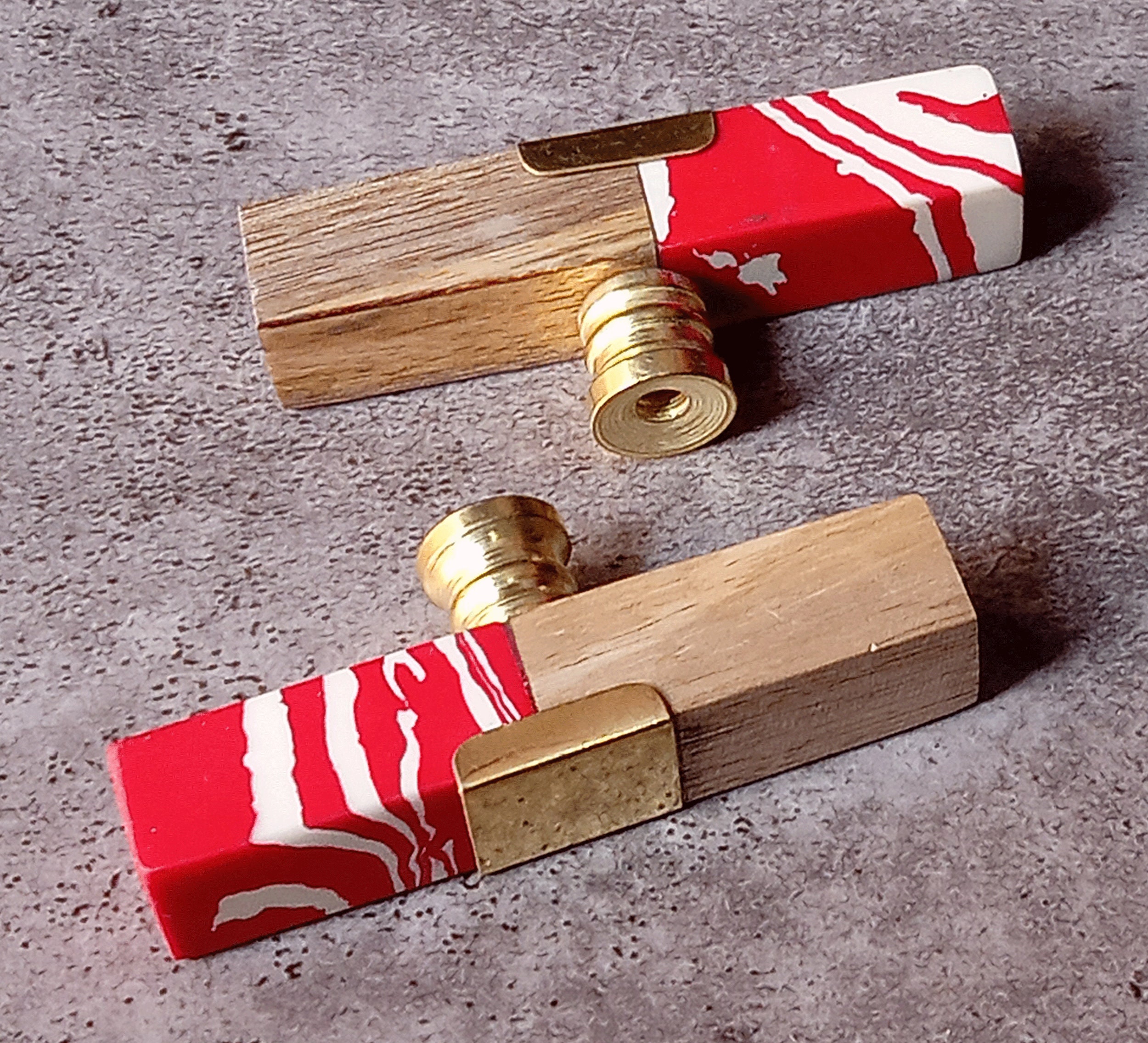 Perillas de madera de resina rosa de forma rectangular | Etsy