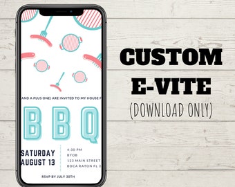 Custom Electronic Invitation - Evites Any Occasion || Birthday Invitation