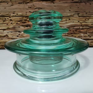 Glass *INSULATOR* ShS 20 ED 2020 Turquoise Light Green Modern Height 5.75" Complement your Collection Gift friends Home Decor Garden Decor