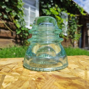 Vintage Glass Insulator CD 154.3 ESA 17 – CTNE 71 (1971) – Spain – Clear – Telegraph Telephone – Industrial Rustic Home Decor