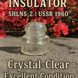 Rare USSR Glass Insulator SHLNS-2: Vintage Pin Type Collectible
