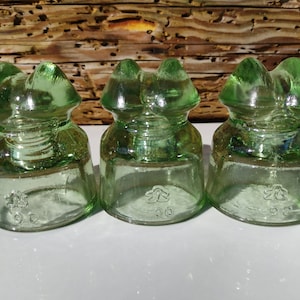 Vintage Green Glass Insulator: USSR Collectible Home Decor, 1990